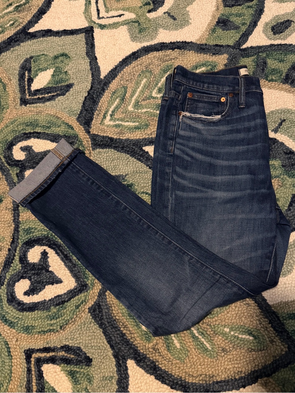 Madewell Women's Boyfriend Jeans in Dark Indigo Wash